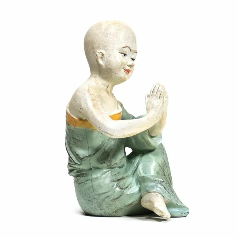 Yoga-Mönch Namaste grün