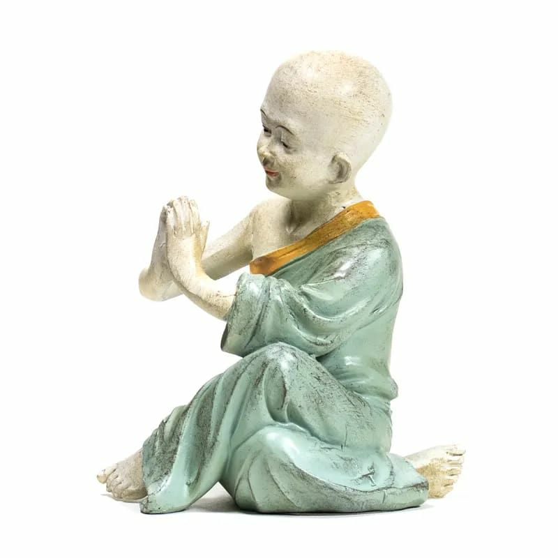 Yoga-Mönch Namaste grün