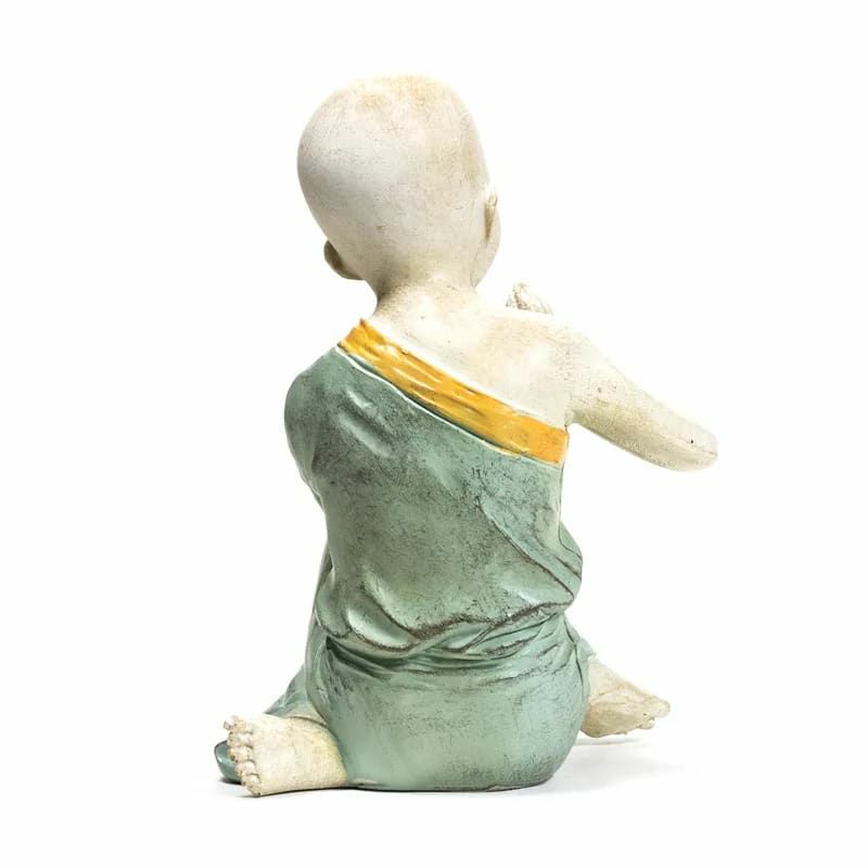 Yoga-Mönch Namaste grün