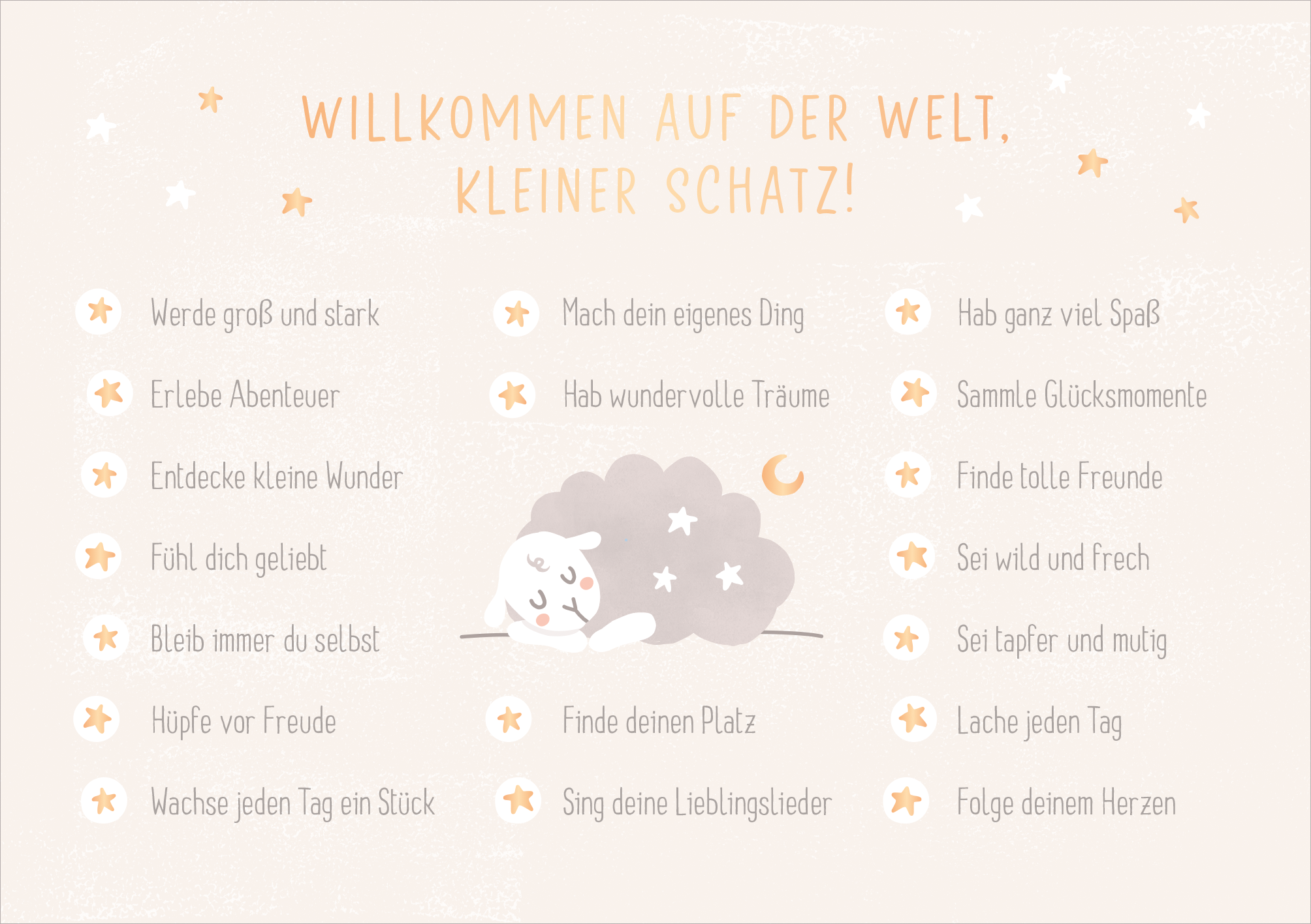 Doppelkarte Willkommen auf der Welt