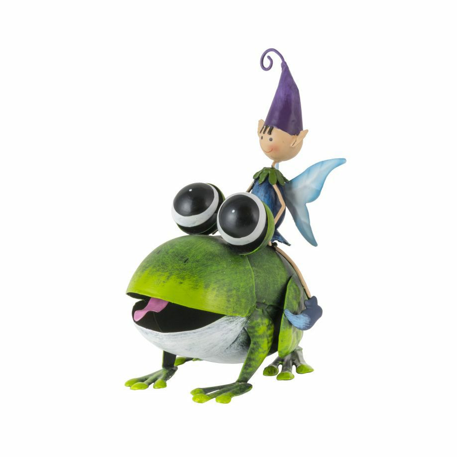 Gartendekoration Pixie Pip auf Frosch